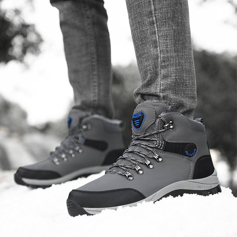 Men's Warm Plush Winter Snow Hiking Boots
