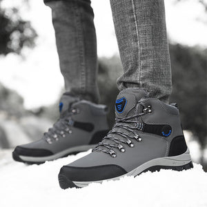 Men's Warm Plush Winter Snow Hiking Boots